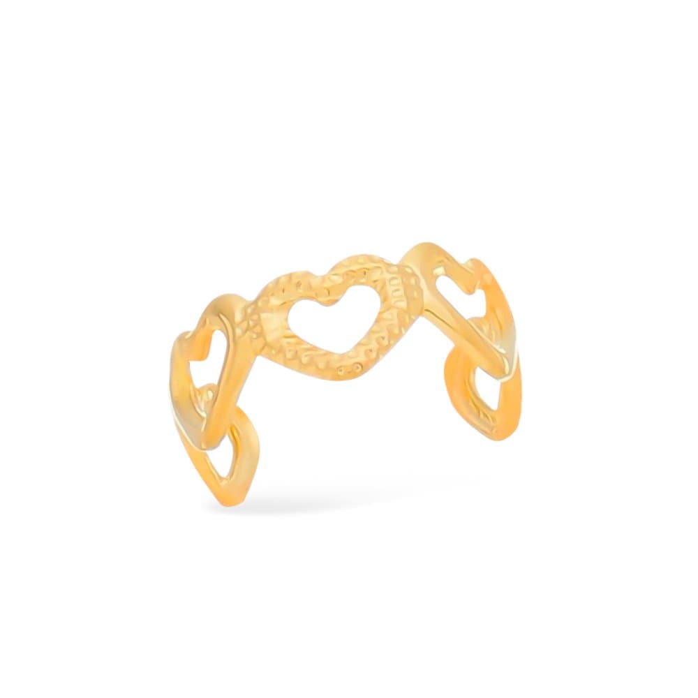 Piercing Dourado de Pressão de Corações - Banho de Ouro 24k para revenda | Hub Joias