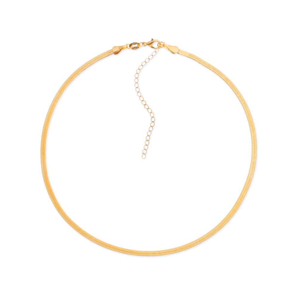 Colar Dourado Chocker de Fita - Banho de Ouro 24k para revenda | Hub Joias