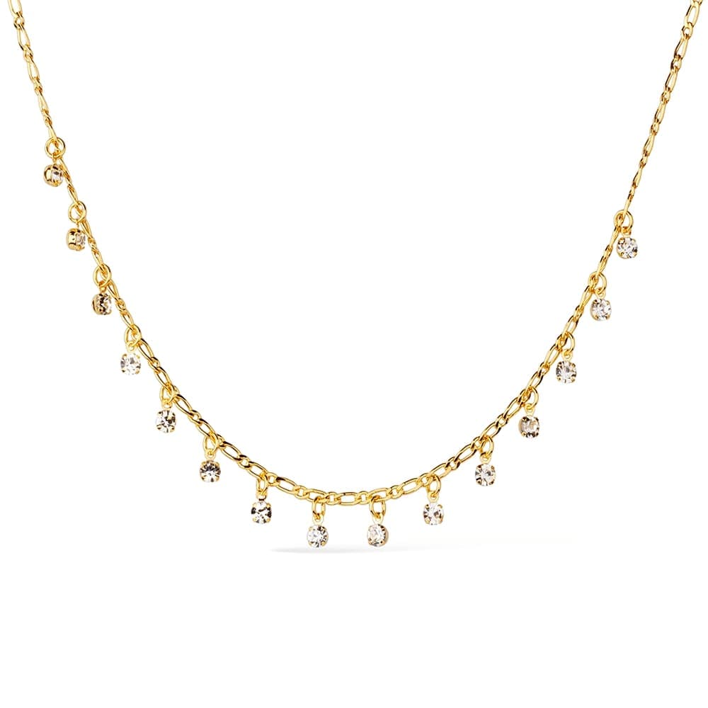 Chocker Dourada Pontos de Luz com Extensor - Banho de Ouro 24k para revenda | Hub Joias