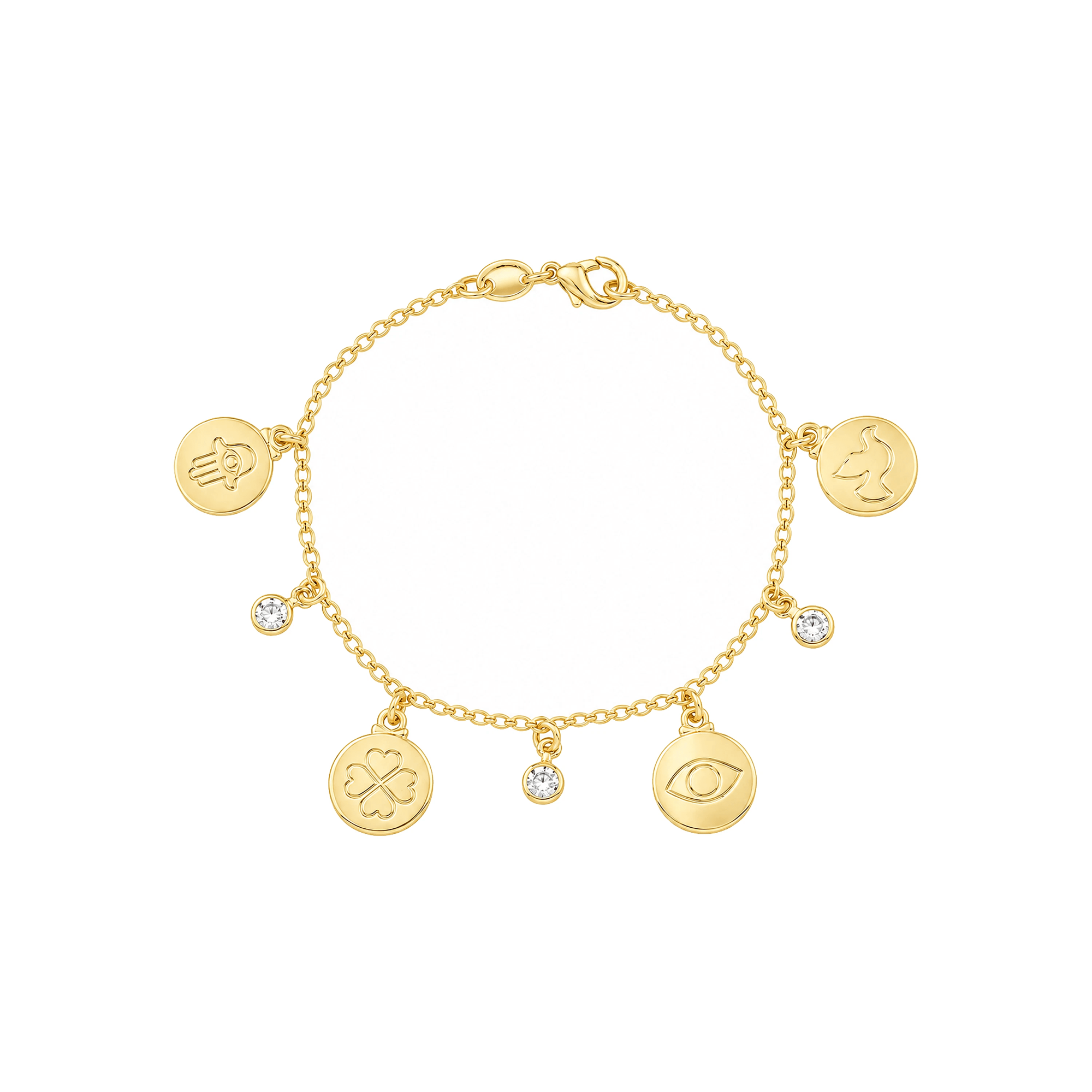 Pulseira Dourada Medalhas de São Bento