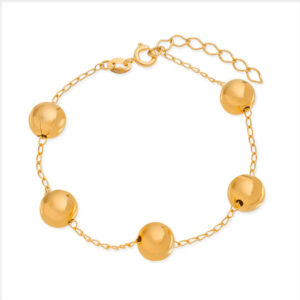 Pulseira Dourada de Bolas Grandes