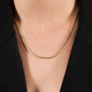Corrente Dourada Delicada Trançada