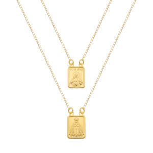 Escapulário Dourado Masculino Tradicional
