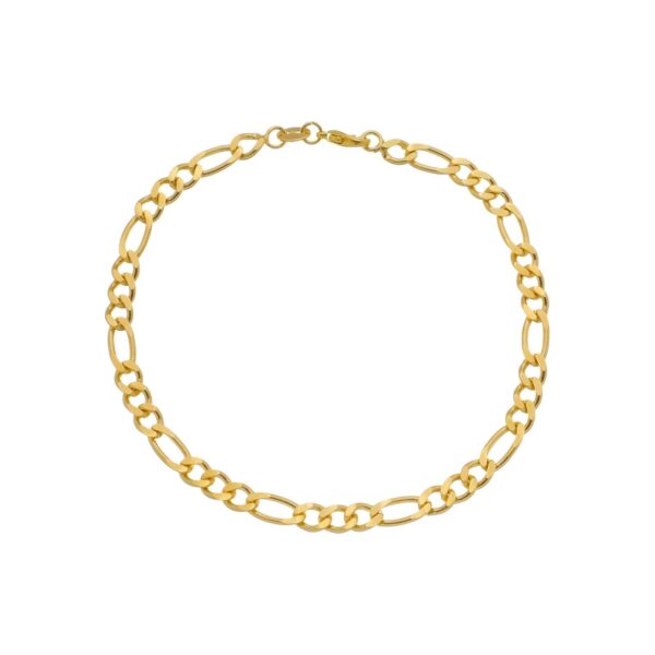 Pulseira Dourada Masculina Elo 3 por 1 - 5mm