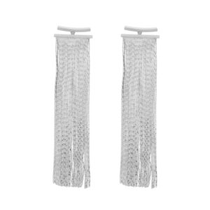 Brinco Prateado de Franja