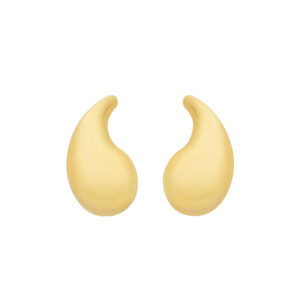 Brinco Dourado Gota Curvada Média