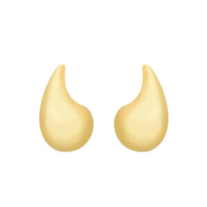 Brinco Dourado Gota Curvada Grande